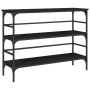 Black engineered wood console table 100x32x75 cm by , Side tables - Ref: Foro24-839048, Price: 63,51 €, Discount: %