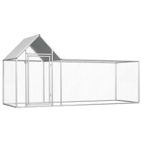 Hühnerstall aus verzinktem Stahl 3x1x1,5 m von vidaXL, Käfige und Lebensräume für Kleintiere - Ref: Foro24-144554, Preis: 223...