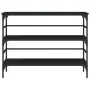 Black engineered wood console table 100x32x75 cm by , Side tables - Ref: Foro24-839048, Price: 62,71 €, Discount: %