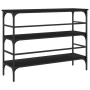 Black engineered wood console table 100x32x75 cm by , Side tables - Ref: Foro24-839048, Price: 63,51 €, Discount: %
