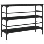 Black engineered wood console table 100x32x75 cm by , Side tables - Ref: Foro24-839048, Price: 62,71 €, Discount: %