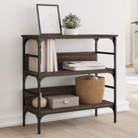 Oak brown engineered wood console table 75x32x75 cm by , Side tables - Ref: Foro24-839057, Price: 51,51 €, Discount: %