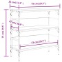 Oak brown engineered wood console table 75x32x75 cm by , Side tables - Ref: Foro24-839057, Price: 51,51 €, Discount: %