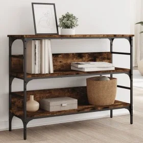 Konsolentisch aus geräuchertem Eichenholzwerkstoff, 100 x 32 x 75 cm von , Seitentische - Ref: Foro24-839060, Preis: 64,96 €,...