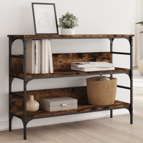 Konsolentisch aus geräuchertem Eichenholzwerkstoff, 100 x 32 x 75 cm von , Seitentische - Ref: Foro24-839060, Preis: 65,75 €,...