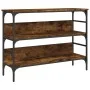 Smoked oak engineered wood console table 100x32x75 cm by , Side tables - Ref: Foro24-839060, Price: 64,96 €, Discount: %