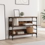Konsolentisch aus geräuchertem Eichenholzwerkstoff, 100 x 32 x 75 cm von , Seitentische - Ref: Foro24-839060, Preis: 65,75 €,...