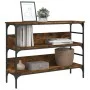 Konsolentisch aus geräuchertem Eichenholzwerkstoff, 100 x 32 x 75 cm von , Seitentische - Ref: Foro24-839060, Preis: 64,96 €,...