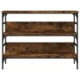 Smoked oak engineered wood console table 100x32x75 cm by , Side tables - Ref: Foro24-839060, Price: 64,96 €, Discount: %