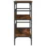 Smoked oak engineered wood console table 100x32x75 cm by , Side tables - Ref: Foro24-839060, Price: 64,96 €, Discount: %