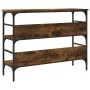 Smoked oak engineered wood console table 100x32x75 cm by , Side tables - Ref: Foro24-839060, Price: 64,96 €, Discount: %