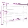 Mesa consola madera de ingeniería roble ahumado 100x32x75 cm