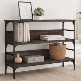 Oak brown engineered wood console table 100x32x75 cm by , Side tables - Ref: Foro24-839062, Price: 64,46 €, Discount: %