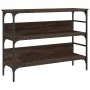Mesa consola madera de ingeniería marrón roble 100x32x75 cm de , Mesas auxiliares - Ref: Foro24-839062, Precio: 64,46 €, Desc...