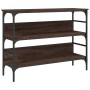 Oak brown engineered wood console table 100x32x75 cm by , Side tables - Ref: Foro24-839062, Price: 65,39 €, Discount: %