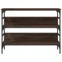Mesa consola madera de ingeniería marrón roble 100x32x75 cm de , Mesas auxiliares - Ref: Foro24-839062, Precio: 64,46 €, Desc...