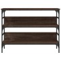 Oak brown engineered wood console table 100x32x75 cm by , Side tables - Ref: Foro24-839062, Price: 65,39 €, Discount: %
