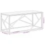Silver Stainless Steel and Solid Wood Coffee Table by , Coffee table - Ref: Foro24-349941, Price: 91,90 €, Discount: %