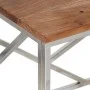 Mesa de centro acero inoxidable plateado y madera maciza acacia de , Mesas de centro - Ref: Foro24-349943, Precio: 89,31 €, D...