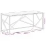 Mesa de centro acero inoxidable plateado y madera maciza acacia de , Mesas de centro - Ref: Foro24-349943, Precio: 89,31 €, D...