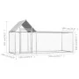 Galvanized steel chicken coop 3x1x1.5 m by vidaXL, Cages and habitats for small animals - Ref: Foro24-144554, Price: 223,38 €...