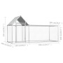 Hühnerstall aus verzinktem Stahl 3x1x1,5 m von vidaXL, Käfige und Lebensräume für Kleintiere - Ref: Foro24-144554, Preis: 227...