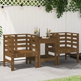 Gartenstühle 2 Einheiten honigbraunes Kiefernholz 61,5x53x71 cm von , Gartenstühle - Ref: Foro24-825131, Preis: 147,29 €, Rab...