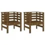 Garden chairs 2 units honey brown pine wood 61.5x53x71 cm by , Garden chairs - Ref: Foro24-825131, Price: 147,29 €, Discount: %