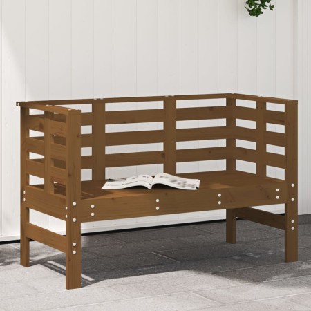 Gartenbank aus massivem Kiefernholz, honigbraun, 111,5 x 53 x 71 cm von , Gartenbänke - Ref: Foro24-825138, Preis: 106,52 €, ...