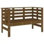 Banco de jardín madera maciza pino marrón miel 111,5x53x71 cm de , Bancos de jardín - Ref: Foro24-825138, Precio: 105,11 €, D...