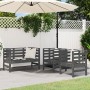 Gartenmöbel-Set 3-teilig aus massivem grauem Kiefernholz von , Gartensets - Ref: Foro24-825144, Preis: 180,11 €, Rabatt: %