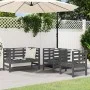 Juego de muebles de jardín 3 pzas madera maciza de pino gris de , Conjuntos de jardín - Ref: Foro24-825144, Precio: 178,41 €,...