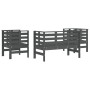 Gartenmöbel-Set 3-teilig aus massivem grauem Kiefernholz von , Gartensets - Ref: Foro24-825144, Preis: 180,11 €, Rabatt: %