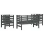 Juego de muebles de jardín 3 pzas madera maciza de pino gris de , Conjuntos de jardín - Ref: Foro24-825144, Precio: 178,41 €,...