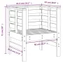 Garden furniture set 3 pieces solid gray pine wood by , Garden sets - Ref: Foro24-825144, Price: 178,41 €, Discount: %