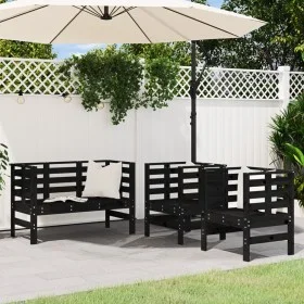 Garden furniture set 3 pieces solid black pine wood by , Garden sets - Ref: Foro24-825146, Price: 178,44 €, Discount: %