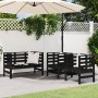 Juego de muebles de jardín 3 pzas madera maciza de pino negro de , Conjuntos de jardín - Ref: Foro24-825146, Precio: 180,05 €