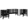 Gartenmöbel-Set 3-teilig aus massivem schwarzem Kiefernholz von , Gartensets - Ref: Foro24-825146, Preis: 178,41 €, Rabatt: %