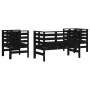 Gartenmöbel-Set 3-teilig aus massivem schwarzem Kiefernholz von , Gartensets - Ref: Foro24-825146, Preis: 178,41 €, Rabatt: %