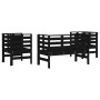 Juego de muebles de jardín 3 pzas madera maciza de pino negro de , Conjuntos de jardín - Ref: Foro24-825146, Precio: 180,05 €