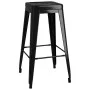 Stapelbare Barhocker 2 Einheiten aus schwarzem Metall von vidaXL, Küchenhocker - Ref: Foro24-248147, Preis: 137,61 €, Rabatt: %