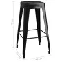 Stapelbare Barhocker 2 Einheiten aus schwarzem Metall von vidaXL, Küchenhocker - Ref: Foro24-248147, Preis: 137,61 €, Rabatt: %