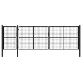 Anthrazitgraues Gartentor aus Stahl 500x150 cm von vidaXL, Gartentore - Ref: Foro24-144337, Preis: 747,04 €, Rabatt: %