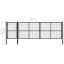Puerta de jardín de acero gris antracita 500x150 cm de vidaXL, Puertas de jardín - Ref: Foro24-144337, Precio: 745,52 €, Desc...