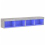 TV-Schränke mit LED-Leuchten 2 Stück betongrau 80x30x30 cm von , TV-Möbel - Ref: Foro24-837148, Preis: 70,82 €, Rabatt: %