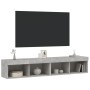 TV-Schränke mit LED-Leuchten 2 Stück betongrau 80x30x30 cm von , TV-Möbel - Ref: Foro24-837148, Preis: 70,82 €, Rabatt: %
