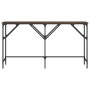 Brown oak engineered wood console table 140x29x75 cm by , Side tables - Ref: Foro24-837761, Price: 50,44 €, Discount: %