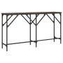 Brown oak engineered wood console table 140x29x75 cm by , Side tables - Ref: Foro24-837761, Price: 49,82 €, Discount: %
