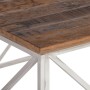 Silberner Couchtisch aus Edelstahl und Massivholz von , Couchtisch - Ref: Foro24-349981, Preis: 145,71 €, Rabatt: %