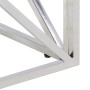 Silberner Couchtisch aus Edelstahl und Massivholz von , Couchtisch - Ref: Foro24-349981, Preis: 145,71 €, Rabatt: %